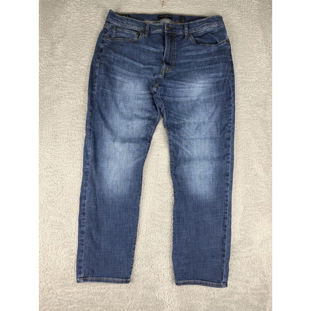 Lucky Brand 121 Slim Straight Jeans Mens 34x30 Blue Medium Wash Denim